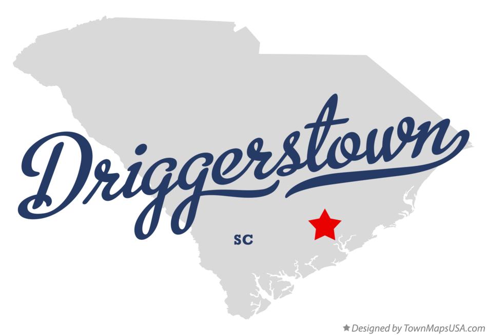 Map of Driggerstown South Carolina SC