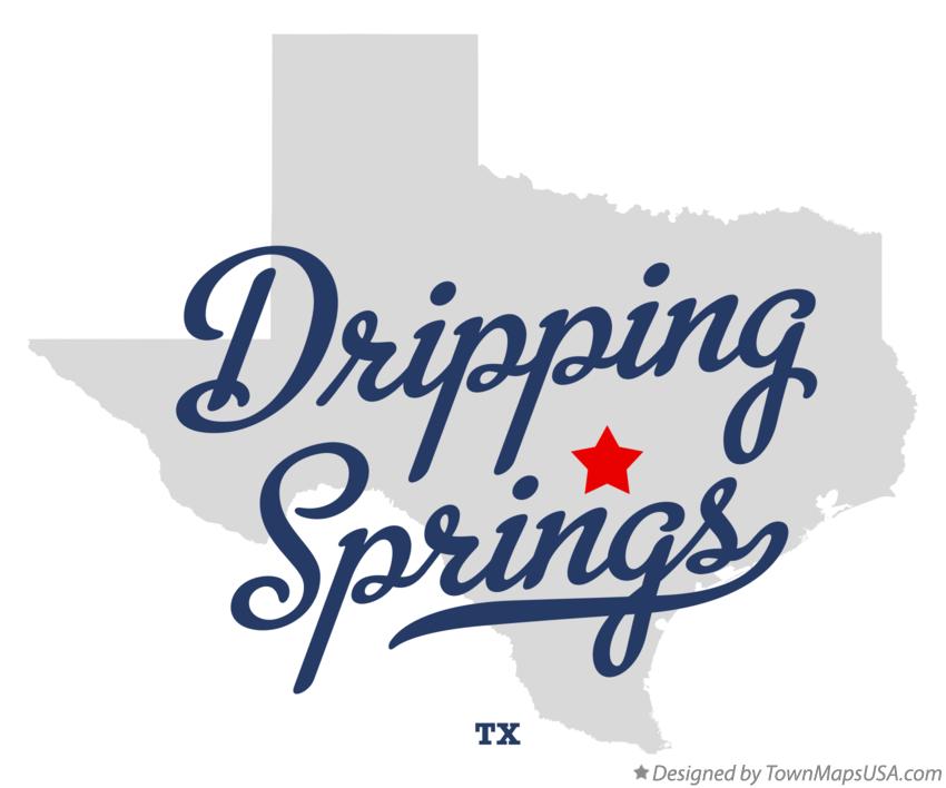Map of Dripping Springs Texas TX
