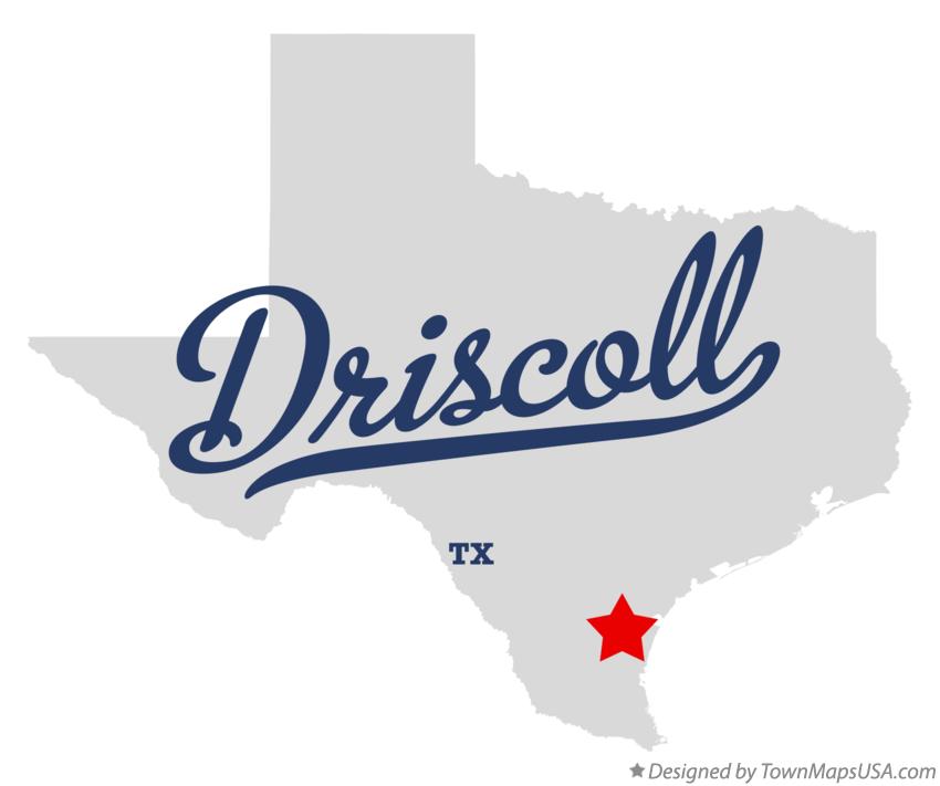 Map of Driscoll Texas TX