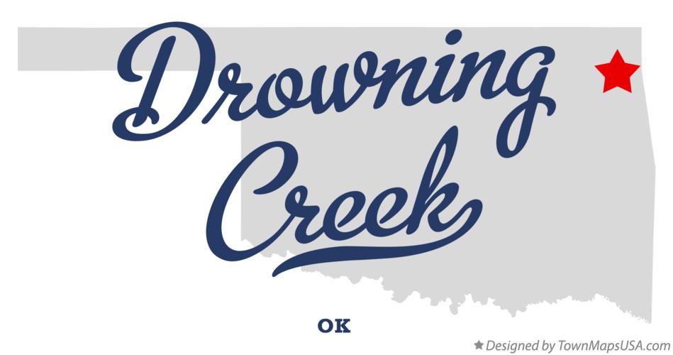 Map of Drowning Creek Oklahoma OK