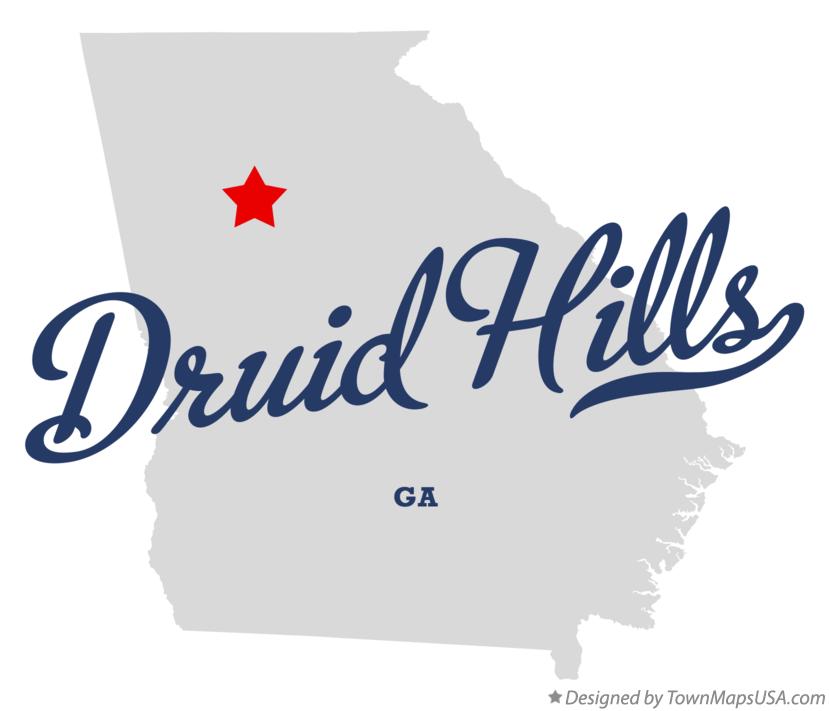 Map of Druid Hills Georgia GA