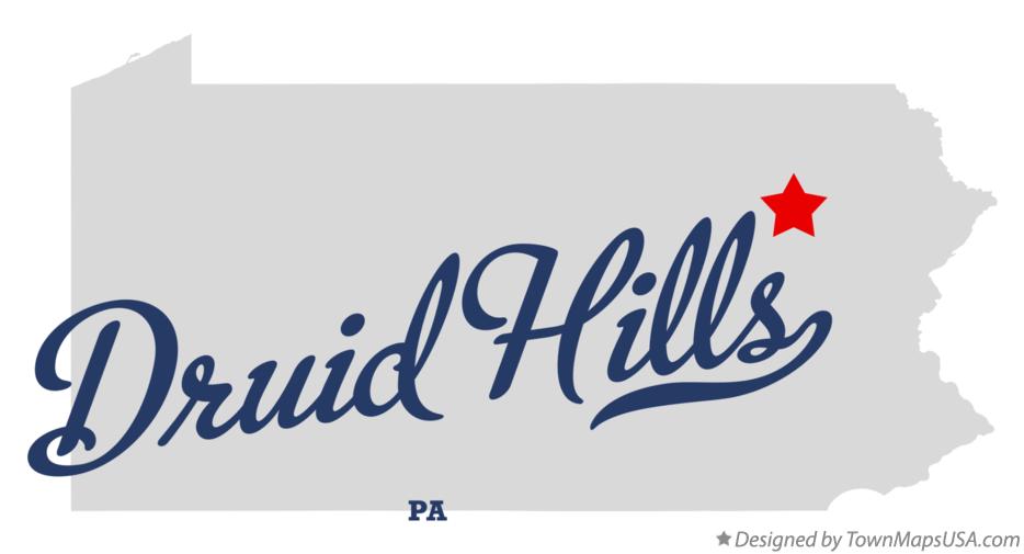 Map of Druid Hills Pennsylvania PA