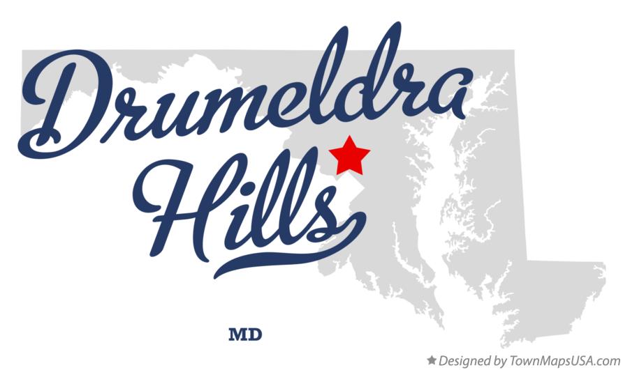 Map of Drumeldra Hills Maryland MD
