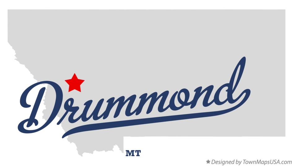 Map of Drummond Montana MT