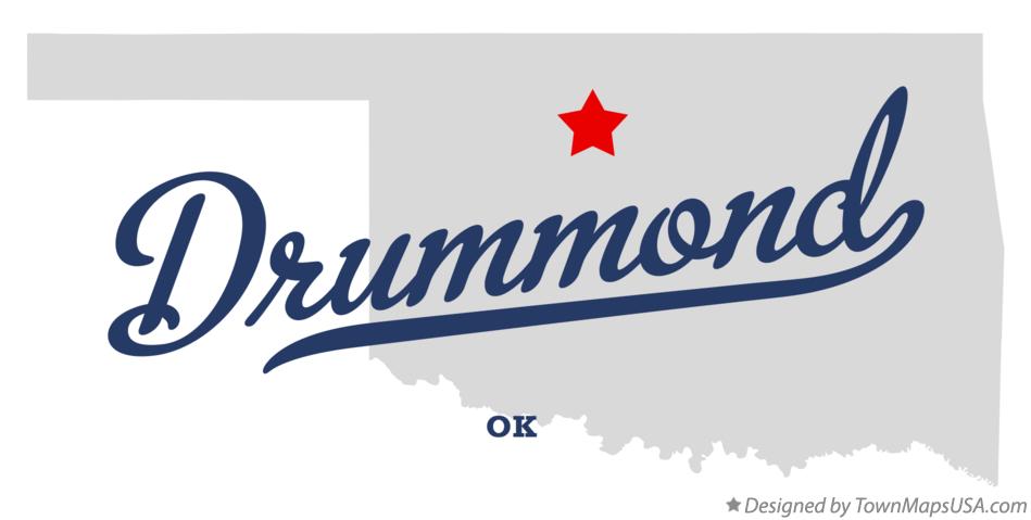 Map of Drummond Oklahoma OK