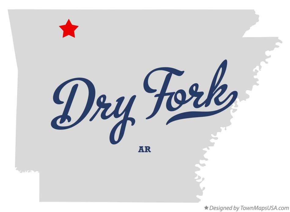 Map of Dry Fork Arkansas AR