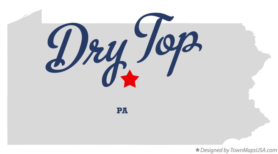 Map of Dry Top Pennsylvania PA