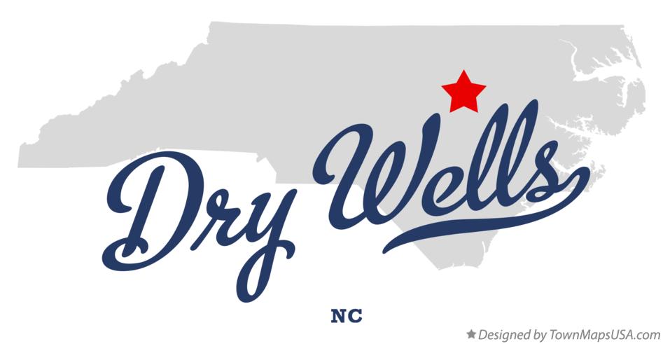 Map of Dry Wells North Carolina NC