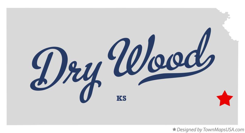 Map of Dry Wood Kansas KS