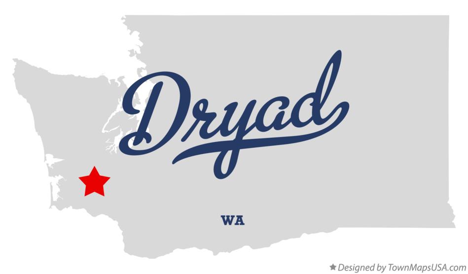 Map of Dryad Washington WA