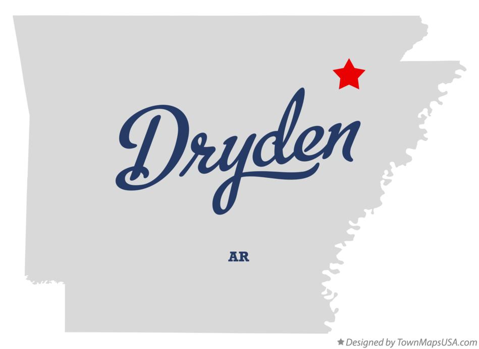 Map of Dryden Arkansas AR