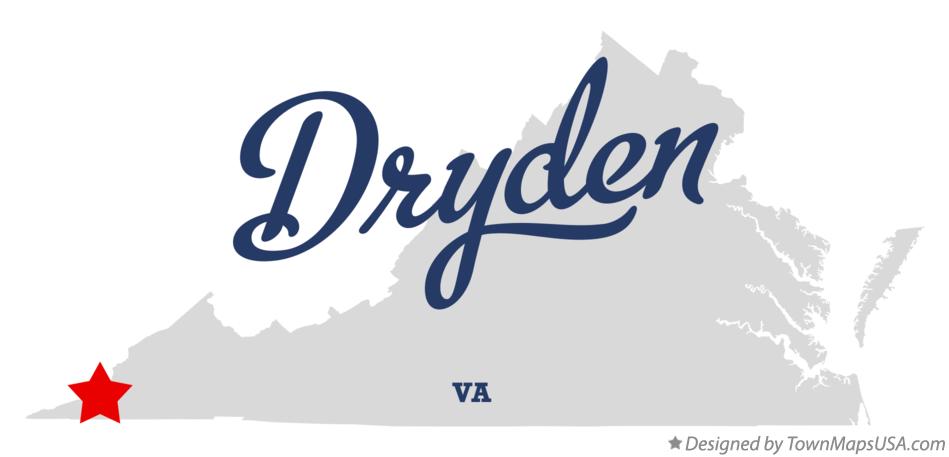 Map of Dryden Virginia VA