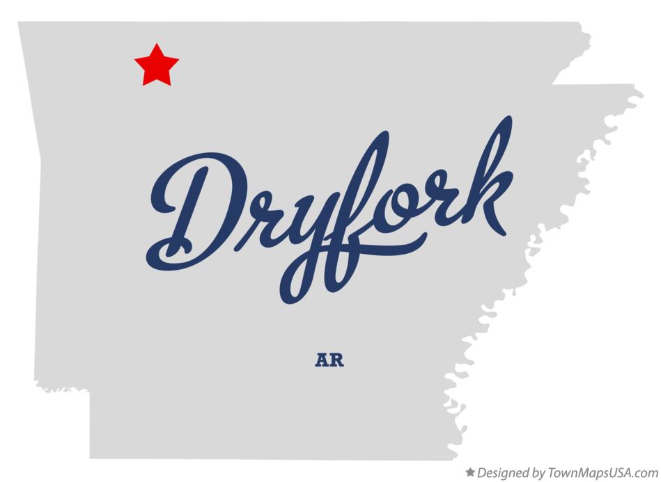 Map of Dryfork Arkansas AR