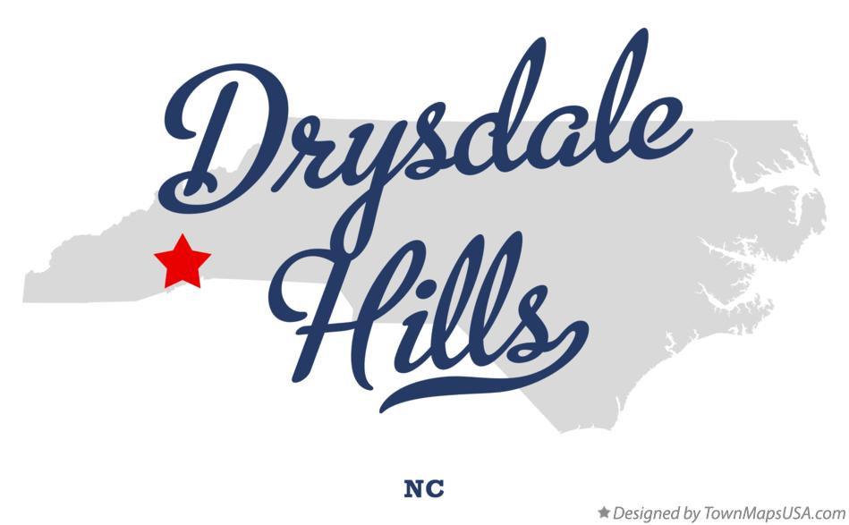 Map of Drysdale Hills North Carolina NC