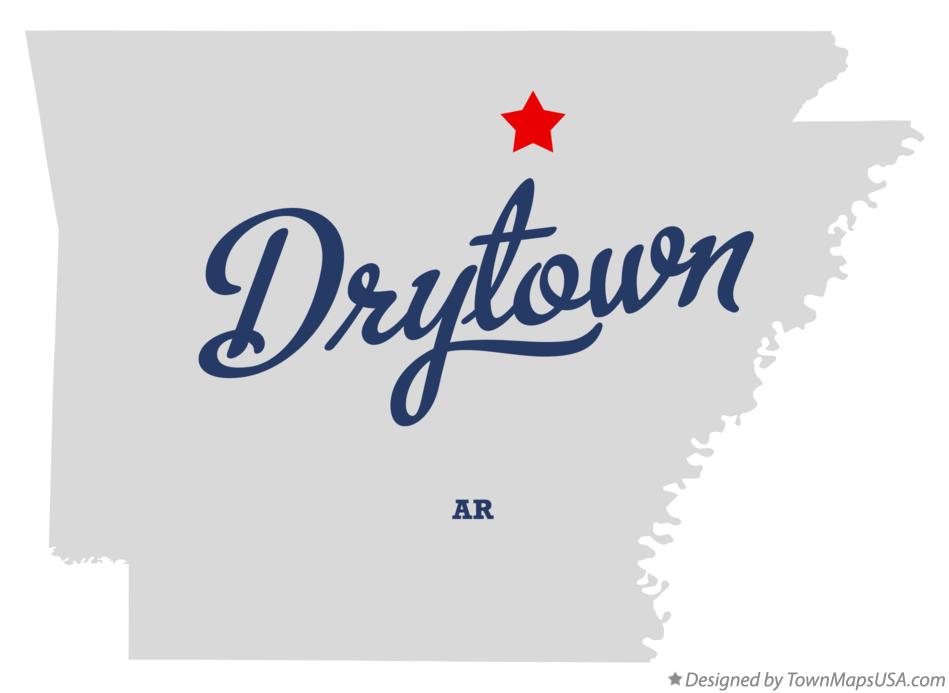 Map of Drytown Arkansas AR