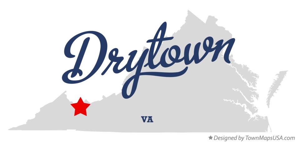 Map of Drytown Virginia VA