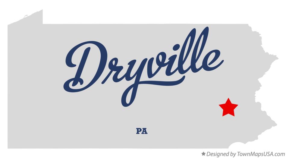 Map of Dryville Pennsylvania PA