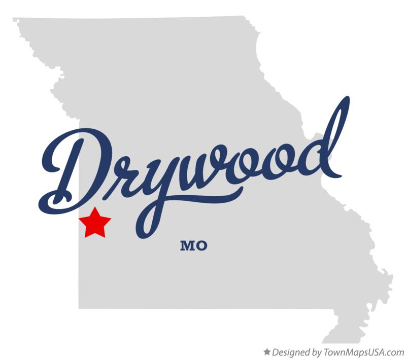 Map of Drywood Missouri MO