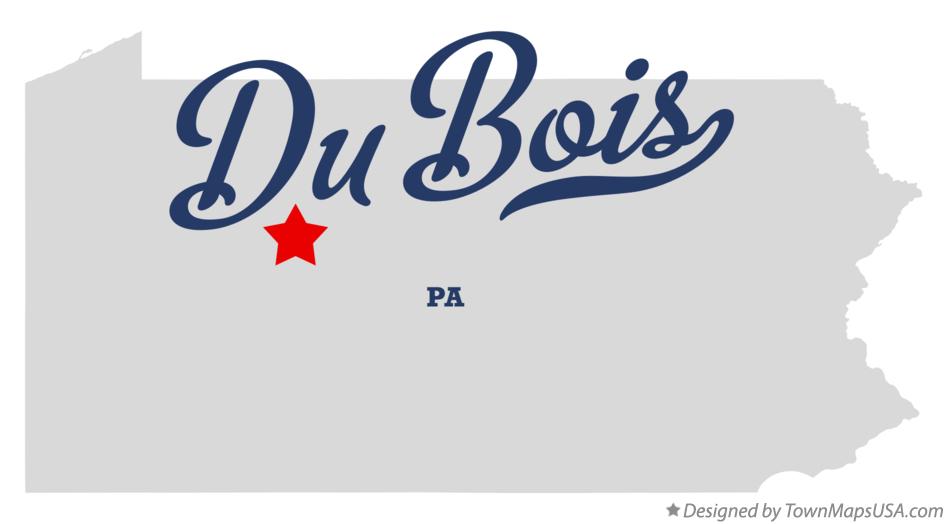 Map of Du Bois Pennsylvania PA