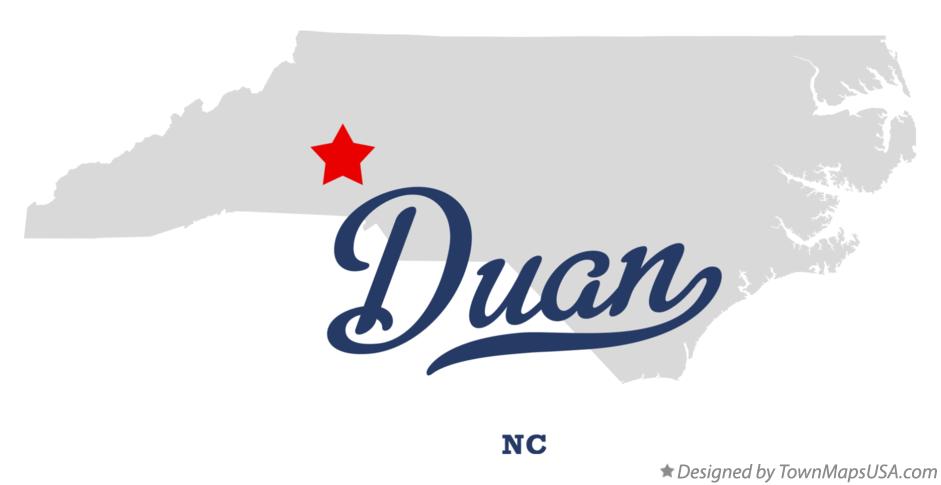 Map of Duan North Carolina NC