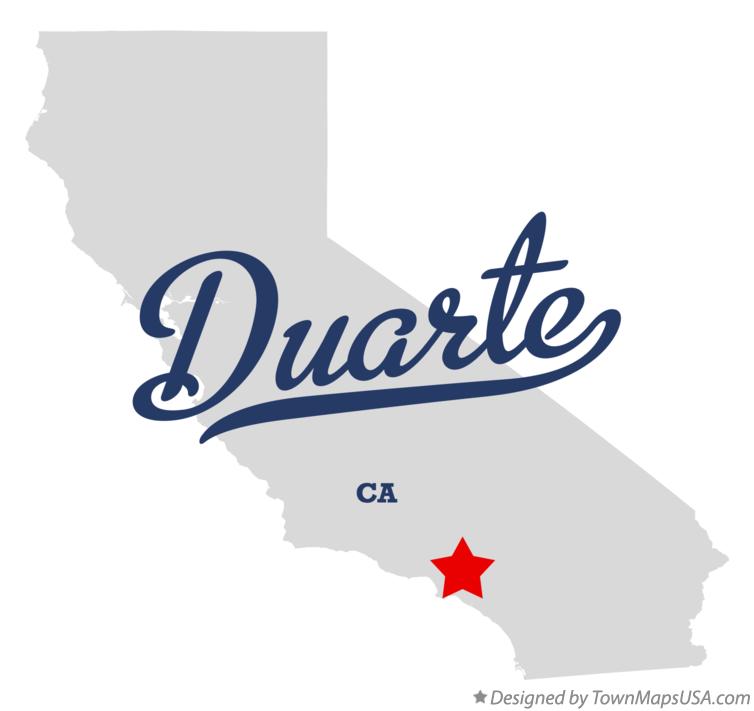 Map of Duarte California CA
