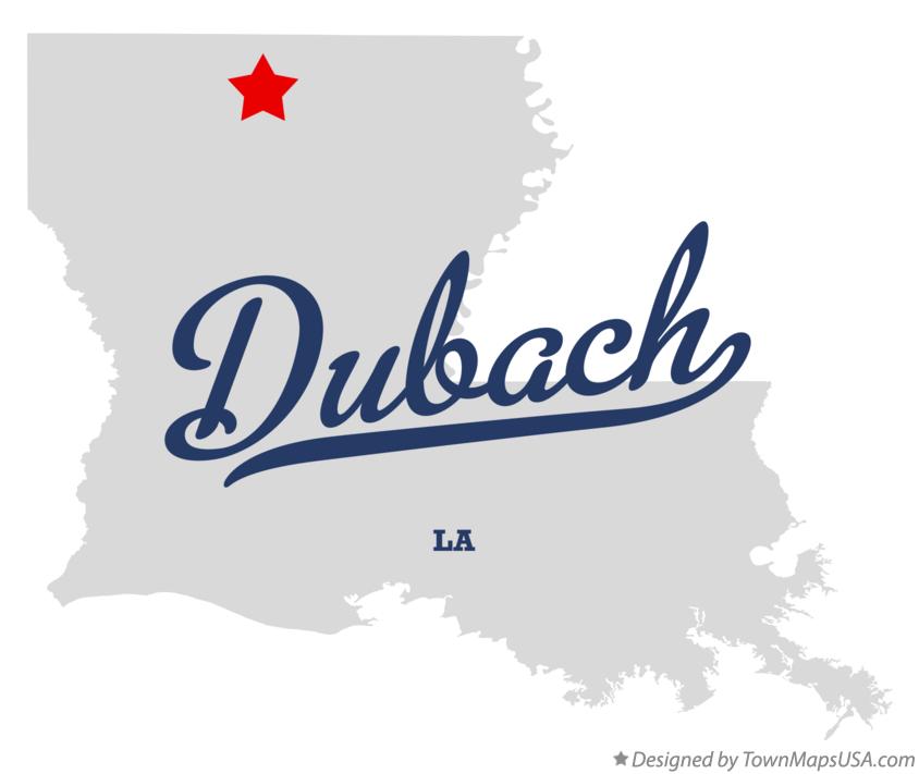 Map of Dubach Louisiana LA
