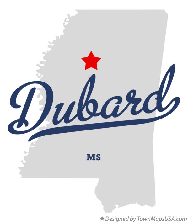 Map of Dubard Mississippi MS