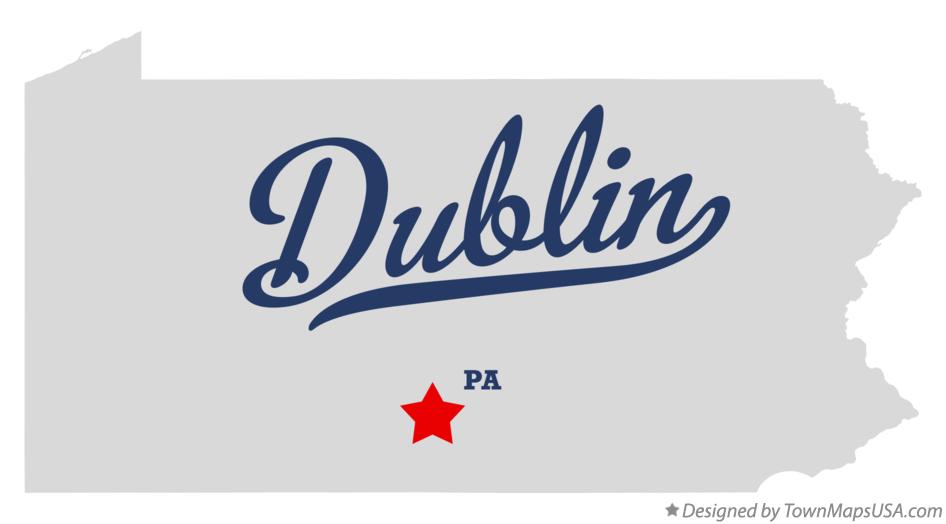 Map of Dublin Pennsylvania PA
