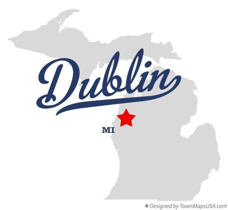 Map of Dublin Michigan MI