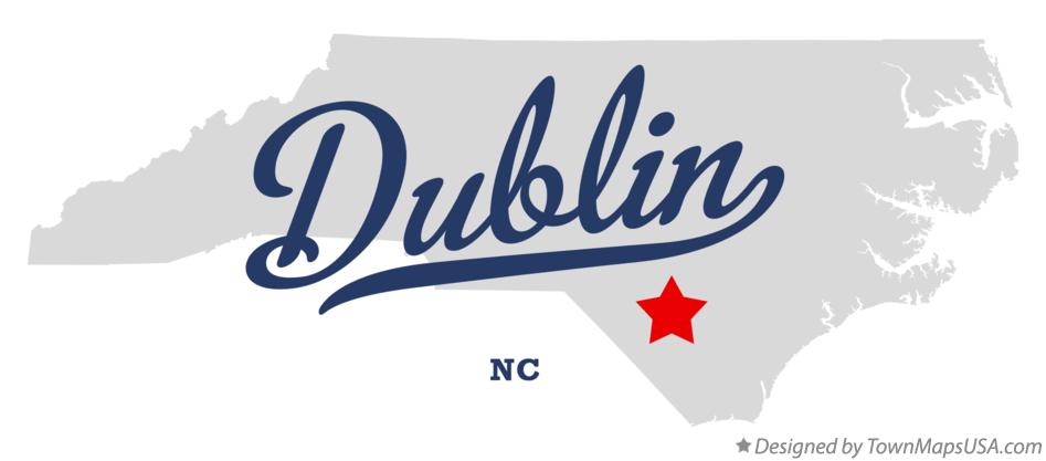 Map of Dublin North Carolina NC