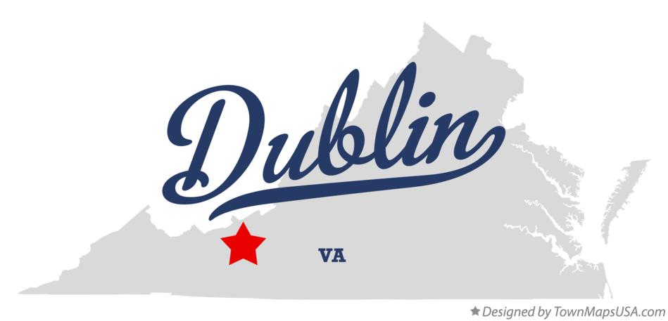 Map of Dublin Virginia VA