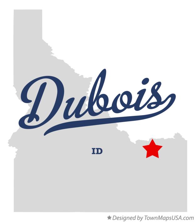 Map of Dubois Idaho ID