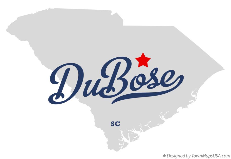 Map of DuBose South Carolina SC