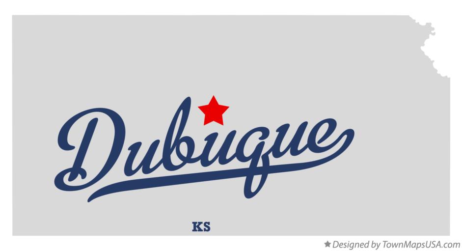 Map of Dubuque Kansas KS