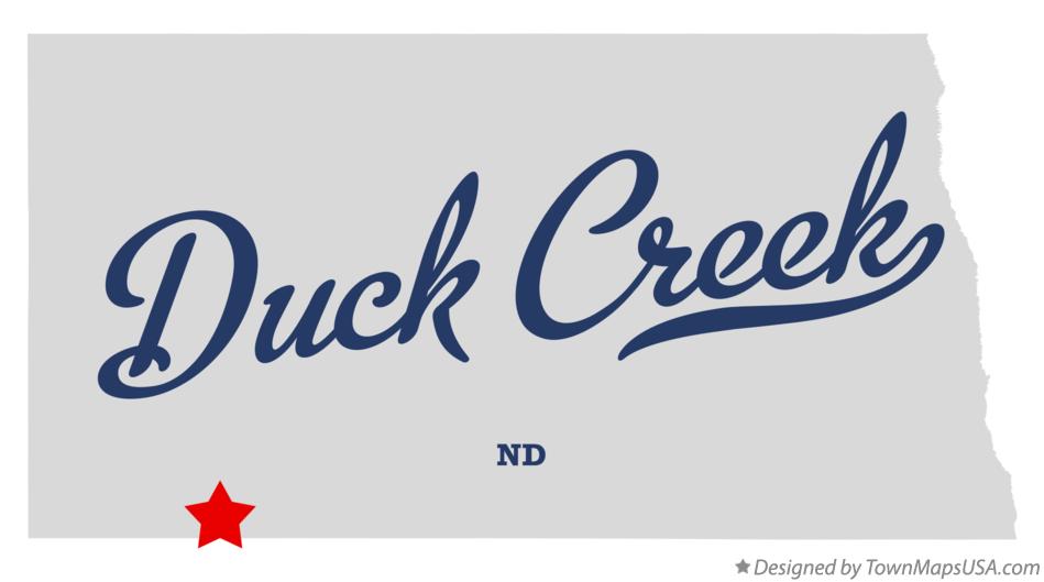 Map of Duck Creek North Dakota ND