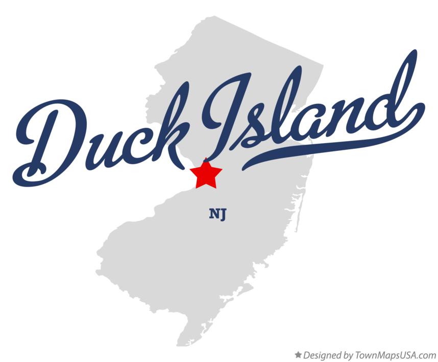 Map of Duck Island New Jersey NJ