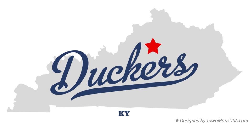 Map of Duckers Kentucky KY