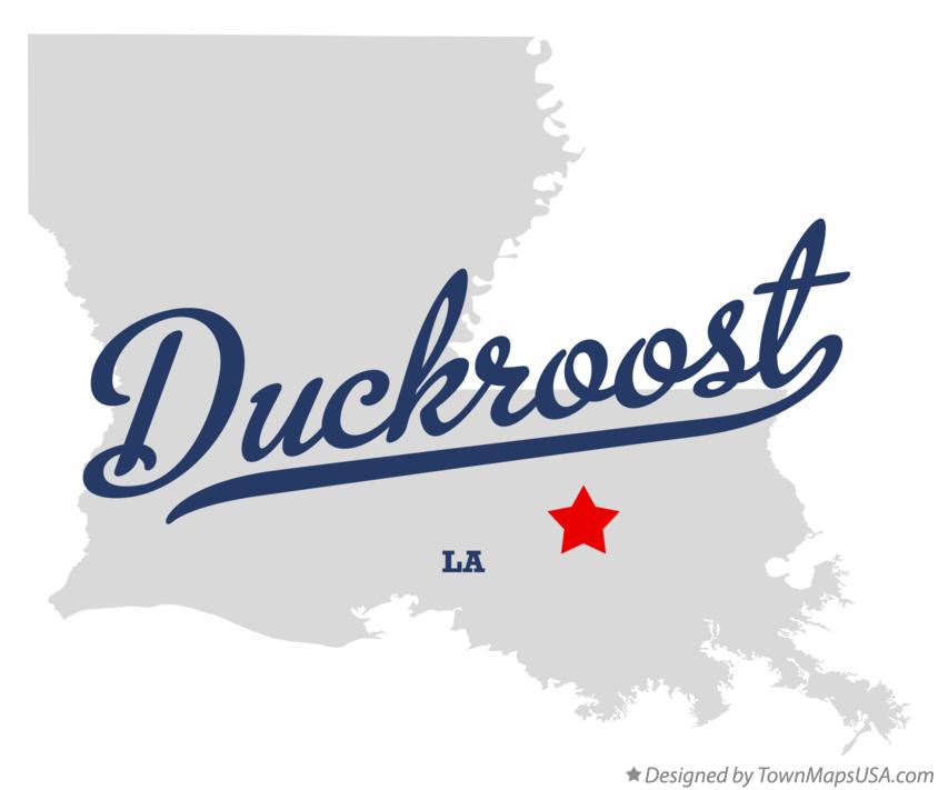 Map of Duckroost Louisiana LA