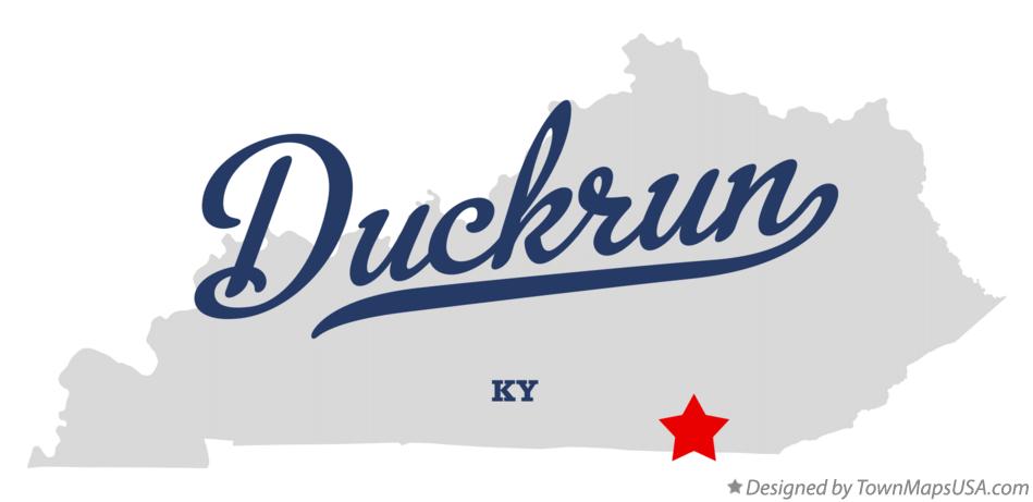 Map of Duckrun Kentucky KY