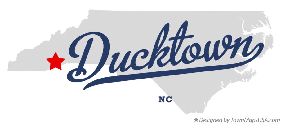 Map of Ducktown North Carolina NC