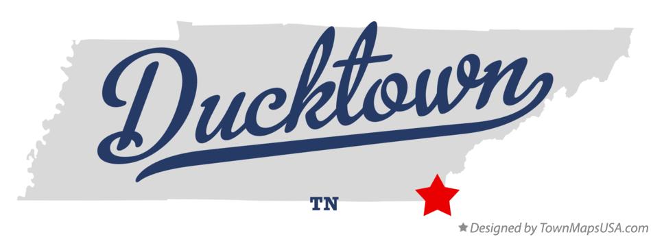 Map of Ducktown Tennessee TN