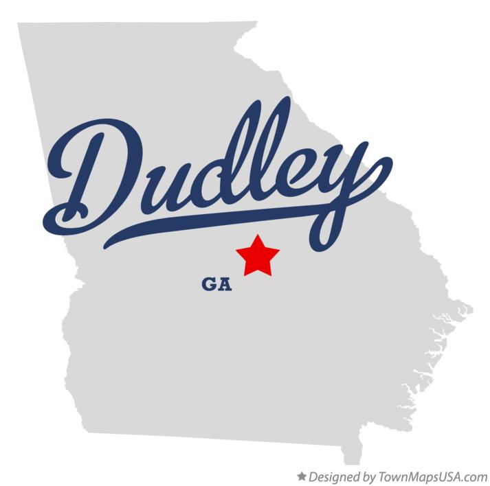 Map of Dudley Georgia GA