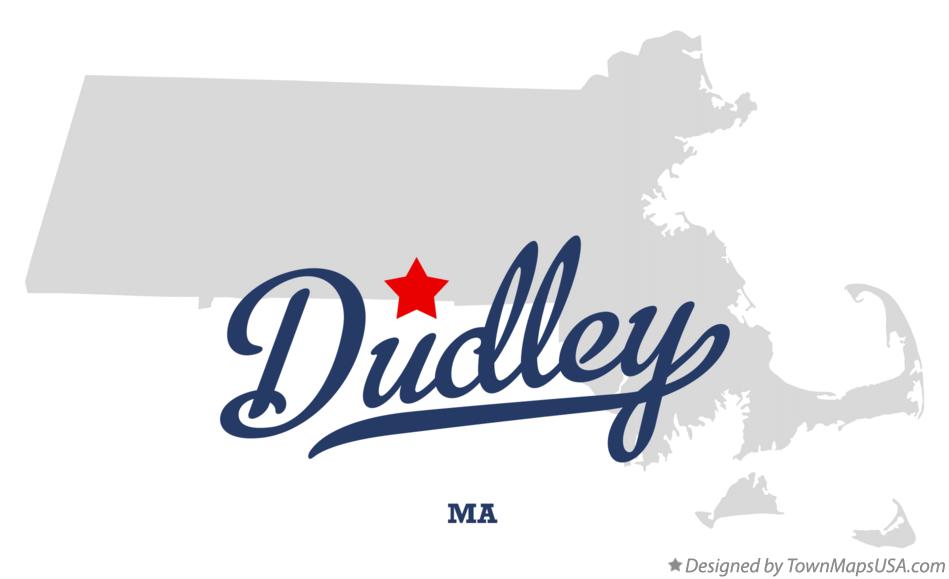 Map of Dudley Massachusetts MA