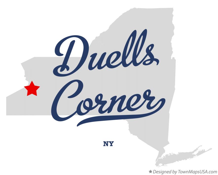 Map of Duells Corner New York NY