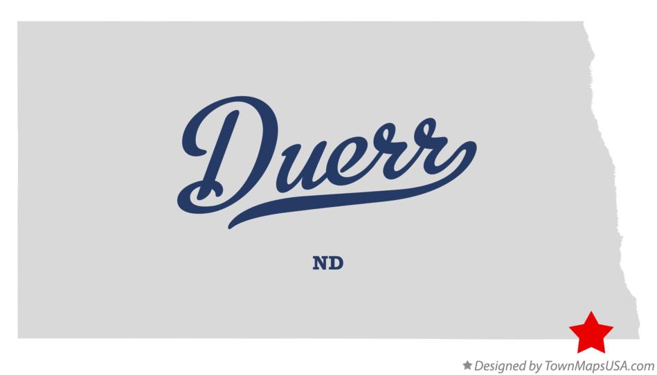 Map of Duerr North Dakota ND