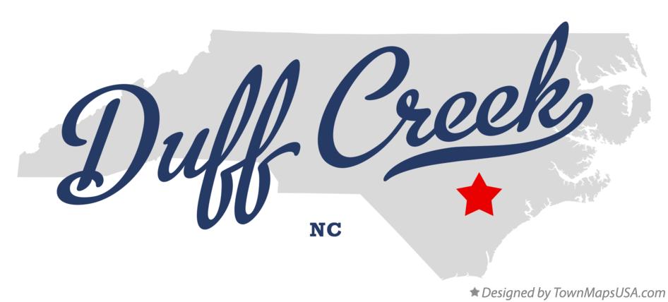 Map of Duff Creek North Carolina NC