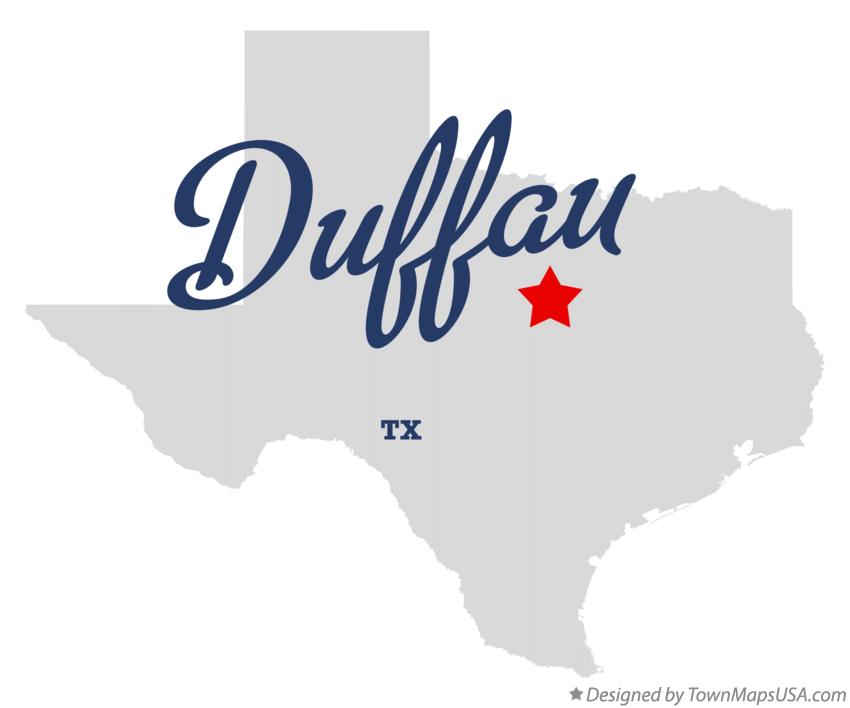 Map of Duffau Texas TX