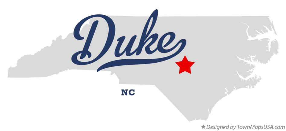 Map of Duke North Carolina NC