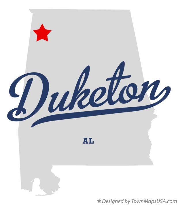 Map of Duketon Alabama AL