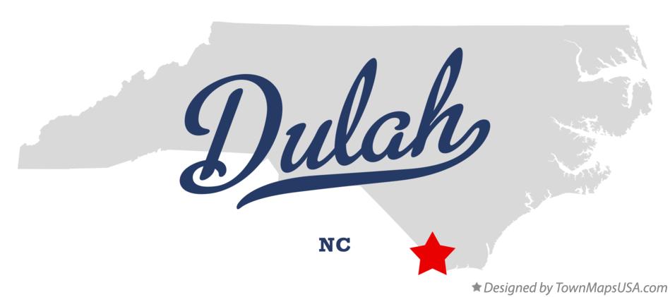Map of Dulah North Carolina NC
